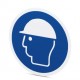 PML-M106 (D50) 1014152 PHOENIX CONTACT Placa de obligación, Codo, azul/blanco, rotulado: Utilizar casco prot..