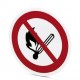 PML-P106 (D200) 1014201 PHOENIX CONTACT Prohibition sign, Sheet, red/white, labeled: No fire, naked lights o..