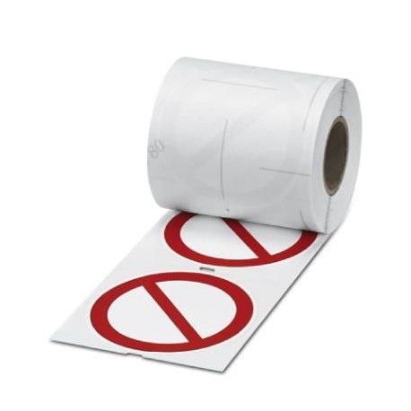 PML-P100 (D100)R 1014226 PHOENIX CONTACT Señal de prohibición, Rollo, rojo/blanco, rotulado, rotulable con: ..
