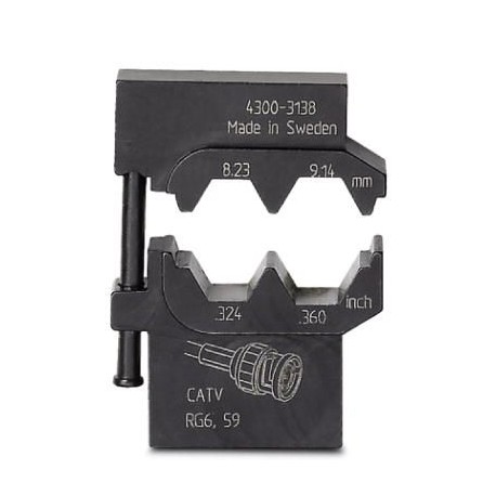 CRIMPFOX-M CX-3/DIE 1212089 PHOENIX CONTACT Matriz, para Crimpfox-M, para conector enchufable coaxial: CATV ..