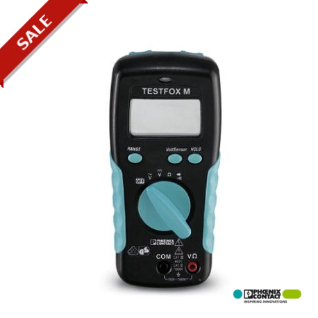 TESTFOX M 1212208 PHOENIX CONTACT Digital multimeter, for DC and AC voltage measurements, feed-through measu..
