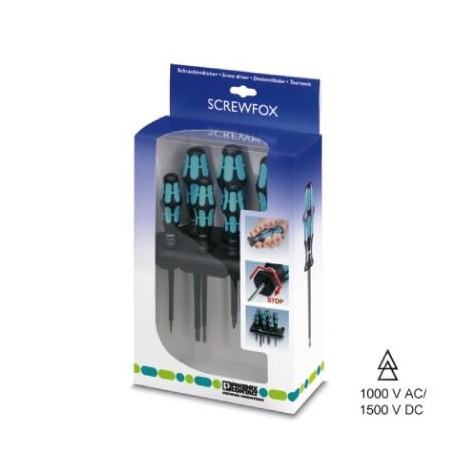 SF-TX SET VDE 1212537 PHOENIX CONTACT Set destornilladores, Torx®, VDE aislado, 6 pp., incl. rack, contenido..