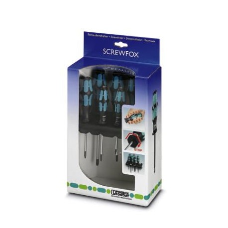 SF-TXH SET 1212538 PHOENIX CONTACT Set de destornilladores, Torx® con taladros, 6 pp., incl. rack, contenido..