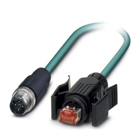 VS-M12MS-IP67/B-93E-LI/2,0 1406360 PHOENIX CONTACT Cable Ethernet confeccionado, CAT5e, apantallado, 2 pares..