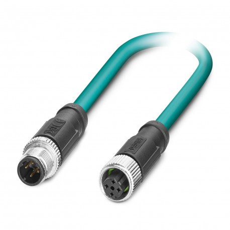 NBC-M12MSD/10,0-93E/M12FSD 1407403 PHOENIX CONTACT Cable de red, Ethernet CAT5 (100 MBit/s), 4-polos, PUR si..