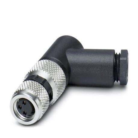 SACC-M 8FR-3CON-M-SW 1407582 PHOENIX CONTACT Conector, Universal, 3-polos, Hembra de conexión acodado M8, co..