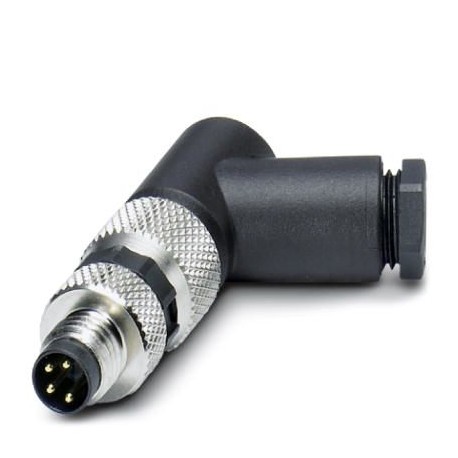 SACC-M 8MR-4CON-M-SW 1407585 PHOENIX CONTACT Conector, Universal, 4-polos, Conector macho acodado M8, codifi..