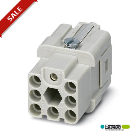 HC-D 7-EBUC-COD 1408588 PHOENIX CONTACT Isolant femelle HEAVYCONNEC, série D7, 7 pôles + PE, raccordement se..