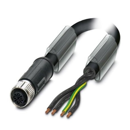 SAC-4P- 1,0-PUR/FSS PE SCO 1408843 PHOENIX CONTACT Cable de potencia, 4-polos, PUR sin halógenos, negro gris..