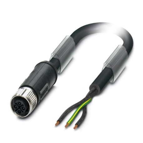 SAC-3P- 1,0-PVC/FSS PE SCO 1411644 PHOENIX CONTACT Cable de potencia, 3-polos, PVC, negro, extremo de cable ..