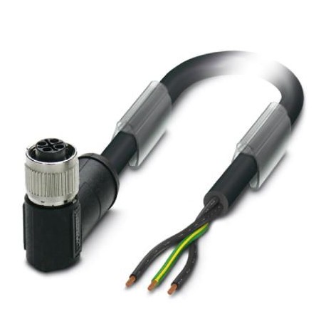SAC-3P- 1,0-PVC/FRS PE SCO 1411648 PHOENIX CONTACT Cable de potencia, 3-polos, PVC, negro, extremo de cable ..
