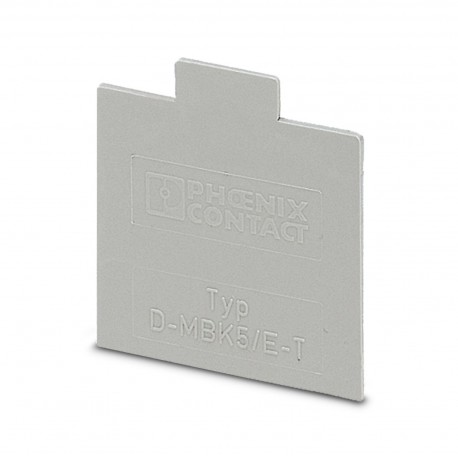 D-MBK 5/E-T 1413706 PHOENIX CONTACT Tapa final, longitud: 28 mm, anchura: 1 mm, altura: 30,3 mm, color: gris