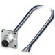 SACC-SQ-M12MS-4CON-25F/0,5 1419991 PHOENIX CONTACT Sensor/Actuator flush-type plug, 4-pos., M12, A-coded, fr..