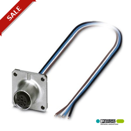 SACC-SQ-M12FS-4CON-25F/0,5 1420003 PHOENIX CONTACT Sensor-/Aktor-Einbaubuchse, 4-polig, M12, A-kodiert, Vord..