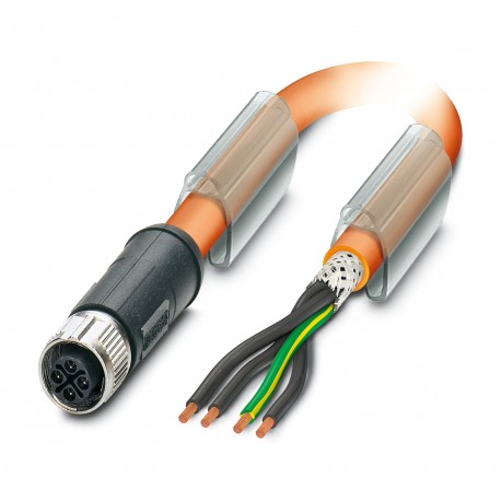 SAC-4P- 3,0-PUR/M12FSS PE SH 1424097 PHOENIX CONTACT Cavo Power, 4-poli, PUR senza alogenati, arancione RAL ..