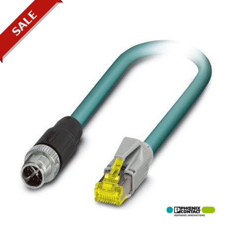 VS-M12MSS-IP20-94F/ 2,0/10G 1440614 PHOENIX CONTACT Cable Ethernet confeccionado, CAT6A, apantallado, 4 pare..