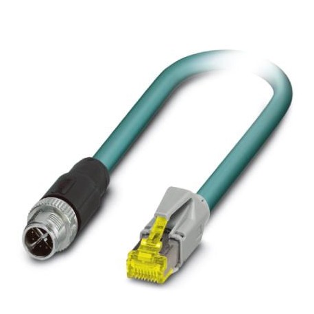 VS-M12MSS-IP20-94F/10,0/10G 1440630 PHOENIX CONTACT Cable Ethernet confeccionado, CAT6A, apantallado, 4 pare..