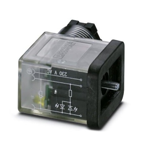 SACC-VB-3CON-M16/BI-1L-SV 230V 1452259 PHOENIX CONTACT Conector de válvula, Universal, 3-polos, Conector de ..
