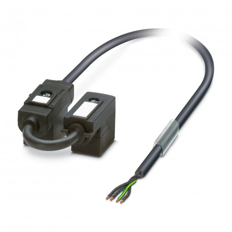 SAC- 5,0/0,2-116/2XB-1L-Z 1458266 PHOENIX CONTACT Cable de conector de válvula doble, 4-polos, PUR/PVC, negr..
