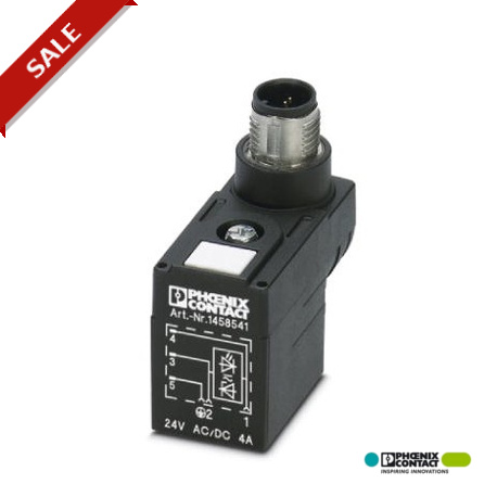 SAC-3P-MS/B-1L-Z SCO 1458541 PHOENIX CONTACT Connettore per valvole, 3-poli, Maschio diritto M12, codifica A..