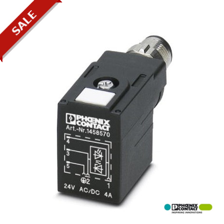SAC-3P-MR/BI-1L-Z SCO 1458570 PHOENIX CONTACT Conector de válvula, 3-polos, Conector acodado M12, codificaci..