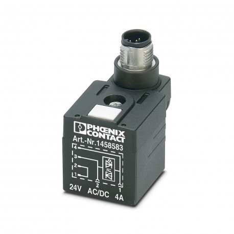 SAC-4P-MS/A-1L-Z D SCO 1458583 PHOENIX CONTACT Connettore per valvole, 4-poli, Maschio diritto M12, codifica..