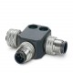 SAC-M12T/2XM12 PBDP 1458884 PHOENIX CONTACT Distribuidor T, PROFIBUS DP (12 MBit/s), 4-polos, apantallado, C..