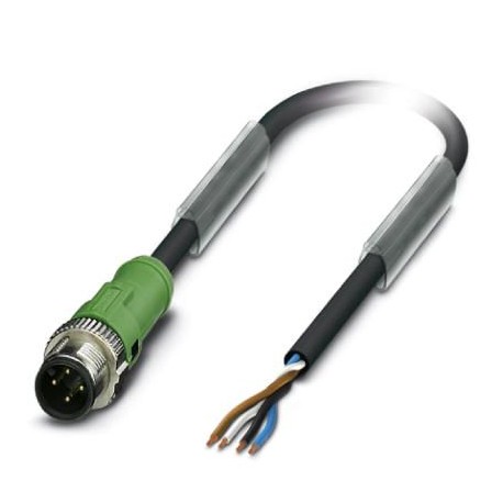 SAC-4P-MS/ 3,0-PUR SCO 1518818 PHOENIX CONTACT Sensor/Actuator cable, 4-position, PUR halogen-free, black-gr..