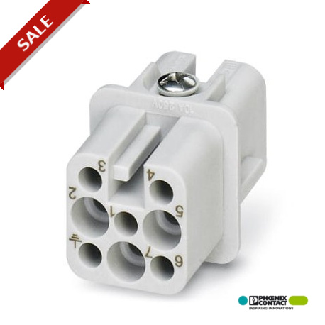 HC-D 7-I-CT-F 1584347 PHOENIX CONTACT Inserto portacontatti femmina HEAVYCON, serie D7, 7 poli, connessione ..