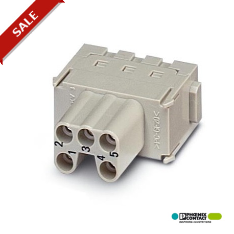 HC-M-05-MOD-BUZ 1647721 PHOENIX CONTACT Module à isolant pour contacts HEAVYCONNEC, femelle, 5 pôles, raccor..