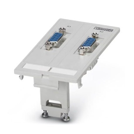 VS-SI-FP-2DSUB9-GC-BU/ST 1657708 PHOENIX CONTACT Placa frontal con insertos de contactos, plástico, 2 x D-SU..