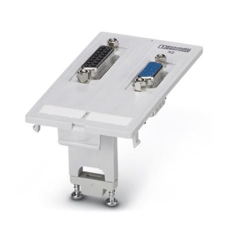 VS-SI-FP-DSUB9-DSUB15-GC-BU/ST 1657711 PHOENIX CONTACT Placa frontal con insertos de contactos, plástico, 1 ..