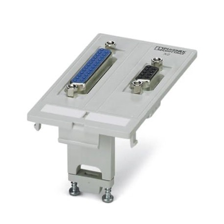 VS-SI-FP-DSUB9-DSUB25-GC-BU/ST 1657724 PHOENIX CONTACT Placa frontal con insertos de contactos, plástico, 1 ..