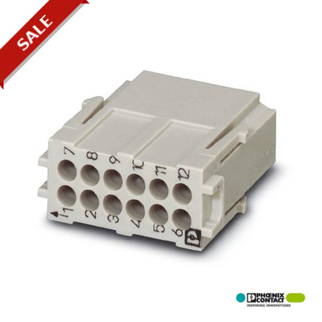 HC-M-12-MOD-ST 1663310 PHOENIX CONTACT HEAVYCON contact insert module, male, 12-pos., crimp connection