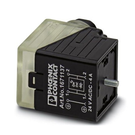 SACC-V-3CON-PG9/A-1L-S 1671137 PHOENIX CONTACT Conector de válvula, Universal, 3-polos, Conector de válvula ..