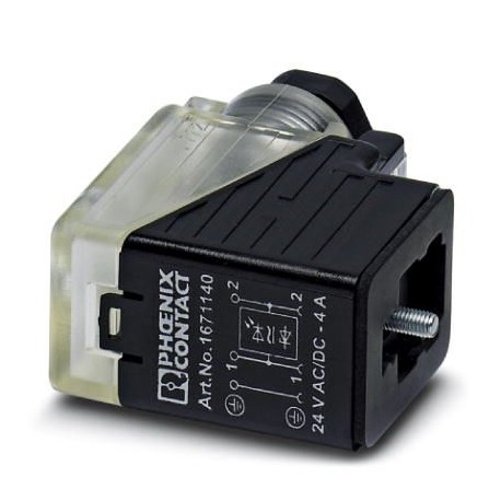 SACC-V-3CON-PG9/BI-1L-S 1671140 PHOENIX CONTACT Conector de válvula, Universal, 3-polos, Conector de válvula..