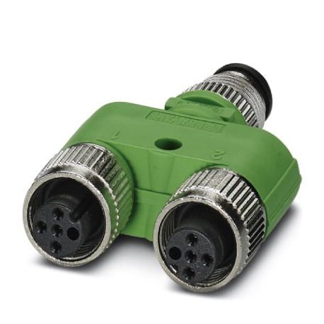 SAC-3P-M12Y/2XM12FS B PE 1683413 PHOENIX CONTACT Distribuidor en Y, 4-polos, sin apantallar, Conector recta ..