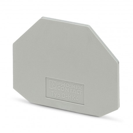 D-HK 4 2002022 PHOENIX CONTACT Tapa final, profundidad: 41,5 mm, anchura: 2,3 mm, altura: 54 mm, color: gris