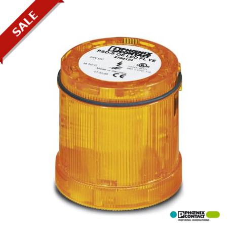 PSD-S OE LED FL YE 2700124 PHOENIX CONTACT Elemento de luz LED flash, 24 V DC, flash duplo, amarelo