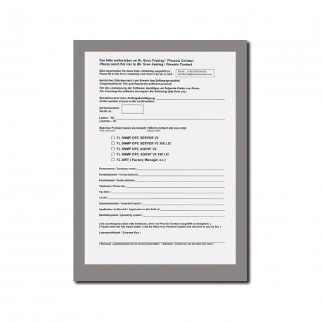 FL SNMP OPC SERVER V3 LIC 100 2701138 PHOENIX CONTACT Licenza