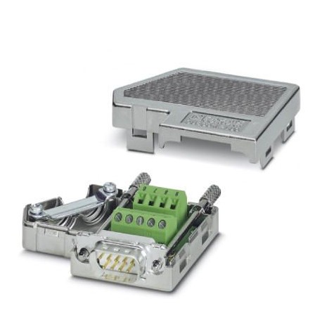 SUBCON-PLUS 9/M 2744018 PHOENIX CONTACT Conector D-SUB, 9 polos, conector macho, dos entradas de cables bajo..