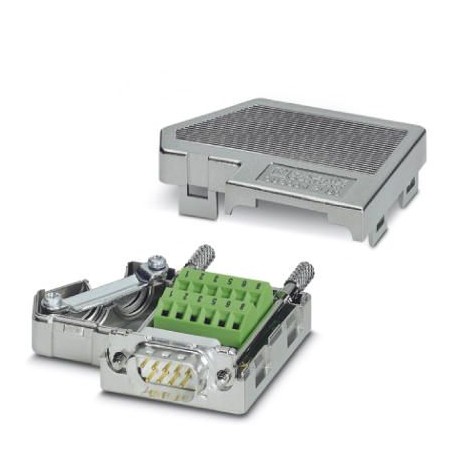 SUBCON-PLUS M1 2761826 PHOENIX CONTACT Conector D-SUB, 9 polos, macho, dos entradas de cables bajo 35º, sist..