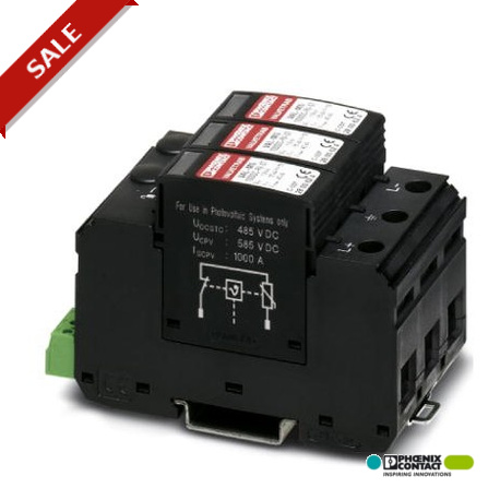 VAL-MS 1000DC-PV/2+V-FM 2800627 PHOENIX CONTACT Scar. di sovratens. per sistemi a tens. continua isolati a 2..