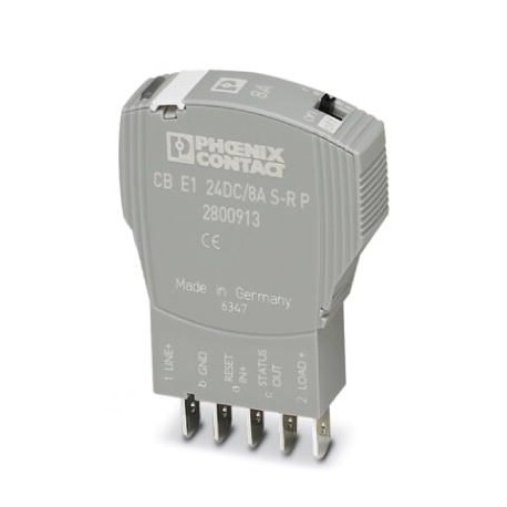 CB E1 24DC/8A S-R P 2800913 PHOENIX CONTACT Interrup. protec. electrónico, 1 polo, limitador de corriente ac..