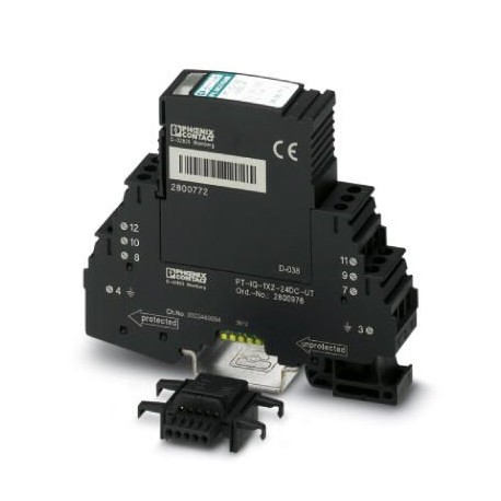 PT-IQ-1X2-24DC-UT 2800976 PHOENIX CONTACT Protección contra sobretensiones que consta de protección enchufab..
