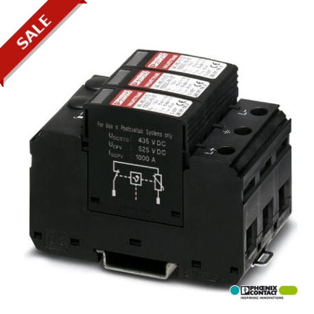 VAL-MS-T1/T2 1000DC-PV/2+V 2801160 PHOENIX CONTACT Dispositif de protection parafoudre/parasurtenseur pour s..