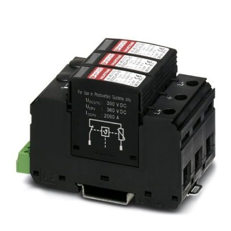 VAL-MS-T1/T2 600DC-PV/2+V-FM 2801164 PHOENIX CONTACT Descargador de corrientes de rayo/de sobretensiones par..