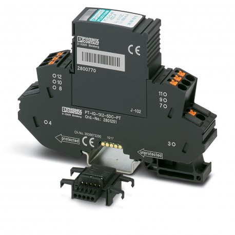 PT-IQ-1X2-5DC-PT 2801251 PHOENIX CONTACT Dispositivo de proteção contra surtos
