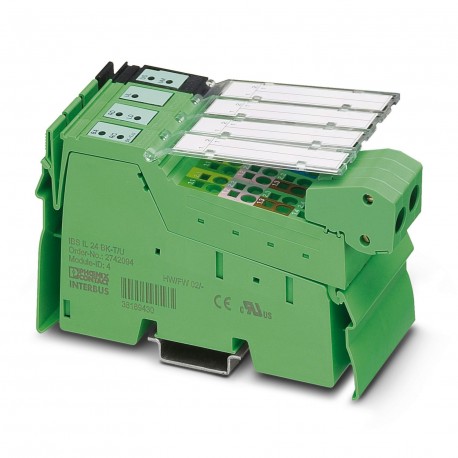 IBS IL 24 BK-T/U-2MBD-PAC 2862000 PHOENIX CONTACT Inline, Acoplador de bus, INTERBUS, Conector apantallado I..