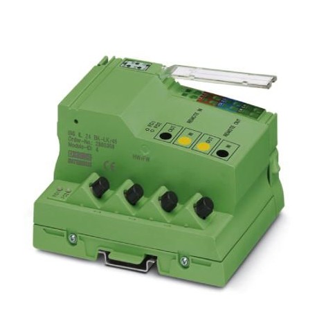 IBS IL 24 BK-LK/45-PAC 2862165 PHOENIX CONTACT Inline, Acoplador de bus, INTERBUS, Conector F-SMA, Conexión ..